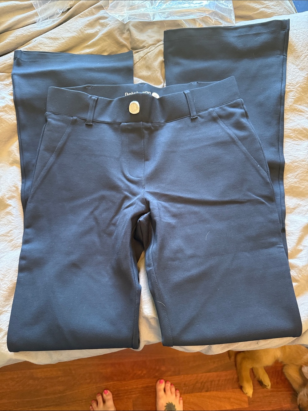 New Betabrand Navy Stretch Dress Pants - Medium